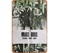 Zuhhgii Marx Bros, The 1980's Vintage Movie Poster Vintage Tin Sign, Retro of Classic Old Film Poster Metallo Targa TV Bar Karaoke Man Cave Wall Decor 20 x 30 cm.