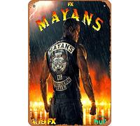 Zuhhgii Mayans M.c. (Jd Pardo, Ez) - Targa in metallo per film cinema teatro, 20 x 30 cm, targa in metallo vintage per casa, bar, pub, decorazione regalo