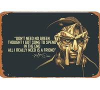 Zuhhgii MF Doom Citazioni 6 Divertente targa vintage in latta da parete anime cartone animato poster retrò pittura in ferro placca in metallo per bar caffetteria garage casa regalo compleanno