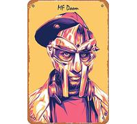 Zuhhgii MF Doom Pop Art 7, divertente targa vintage da parete a tema anime, in metallo, per bar, caffetteria, garage, casa, regalo, compleanno, matrimonio, 30,5 x 20,3 cm.