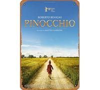 Zuhhgii Pinocchio (Matteo Garrone, Federico Ielapi) Poster del film Film Cinema Teatro 20,3 x 30,5 cm - Targa in metallo vintage per casa, bar, pub, garage, decorazione regalo