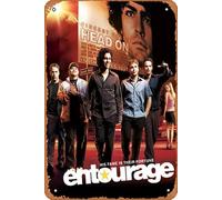 Zuhhgii Poster da parete in metallo con scritta "Entourage", poster di celebrità, poster per film TV, regalo retrò, karaoke, grotta, bar, bar, bar, decorazioni artistiche vintage, cartelli in metallo
