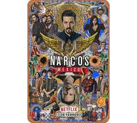 Zuhhgii Poster da parete in metallo Narcos:Mexico celebrità poster TV film poster retrò regalo karaoke uomo grotta bar bar bar decorazione arte vintage cartelli in metallo 8 x 12