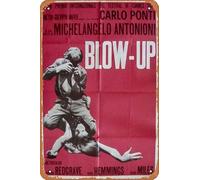 Zuhhgii Poster del film Blow-Up Retro Film Targa in latta Cafe Restaurant Home Wall Retro Club Restaurant Man Cave Gift Vintage Metal Sign 30,5 x 20,3 cm.