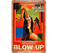 Zuhhgii Poster del film Blow-Up Retro Film Targa in latta Cafe Restaurant Home Wall Retro Club Restaurant Man Cave Gift Vintage Metal Sign 30,5 x 20,3 cm.