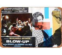 Zuhhgii Poster del film Blow-Up Retro Film Targa in latta Cafe Restaurant Home Wall Retro Club Restaurant Man Cave Gift Vintage Metal Sign 30,5 x 20,3 cm.
