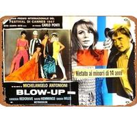 Zuhhgii Poster del film Blow-Up Retro Film Targa in latta Cafe Restaurant Home Wall Retro Club Restaurant Man Cave Gift Vintage Metal Sign 30,5 x 20,3 cm.