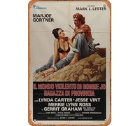 Zuhhgii Poster del film Bobbie Jo e il fuorilegge, targa in latta retrò per bar, ristorante, casa, parete retrò, club, ristorante, grotta, regalo, targa in metallo vintage, 30,5 x 20,3 cm.