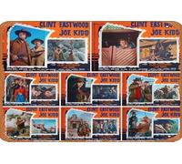 Zuhhgii Poster del film Joe Kidd Retro Film Targa in latta Cafe Restaurant Home Wall Retro Club Restaurant Man Cave Gift Vintage Metal Sign 30,5 x 20,3 cm.