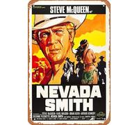 Zuhhgii Poster del film Nevada Smith, targa in latta retrò per bar, ristorante, casa, parete retrò, club, ristorante, grotta, regalo, targa in metallo vintage, 30,5 x 20,3 cm.
