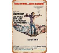 Zuhhgii Poster del film Nevada Smith, targa in latta retrò per bar, ristorante, casa, parete retrò, club, ristorante, grotta, regalo, targa in metallo vintage, 30,5 x 20,3 cm.
