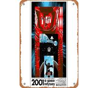 Zuhhgii Poster del film retrò in latta 2001: Odissea nello spazio, poster artistico classico cinematografico televisivo poster uomo grotta regalo decorazione artistica da parete 20,3 x 30,5 cm.