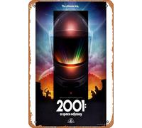 Zuhhgii Poster del film retrò in latta 2001: Odissea nello spazio, poster artistico classico cinematografico televisivo poster uomo grotta regalo decorazione artistica da parete 20,3 x 30,5 cm.