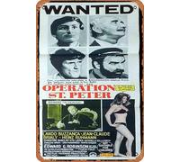 Zuhhgii Poster del film retrò Operation ST PETER originale Daybill Lando Buzzanca Jean-Claude Brialy Edward G. Robinson Movie Poster in metallo 20,3 x 30,5 cm, poster classico per film e televisione