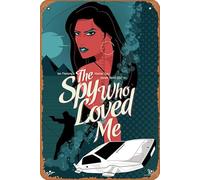 Zuhhgii Poster del film Retro Targa in latta The Spy Who Loved Me Poster Art Classic Film Television Poster Man Cave Gift Wall Art Decor 20,3 x 30,5 cm Targa in latta.