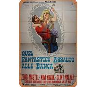 Zuhhgii Poster del film The Great Bank Robbery Film retrò Targa in latta per bar ristorante casa parete retrò club ristorante uomo grotta regalo vintage metallo segno 30,5 x 20,3 cm.