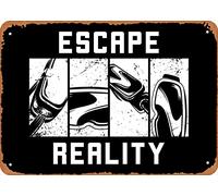 Zuhhgii Poster in latta Art Deco con realtà virtuale VR per videogiochi, gioco di ruolo, 20,3 x 30,5 cm