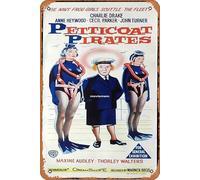 Zuhhgii Poster in metallo originale del film "Petticoat Pirates" di Charlie Drake Anne Heywood, 20,3 x 30,5 cm, poster classico per film e televisione, decorazione artistica da parete per