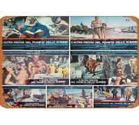 Zuhhgii Poster in metallo vintage con scritta "Beneath the Planet of the Apes" (lingua italiana non garantita), 30,5 x 20,3 cm, decorazione da parete per bagno, stile retrò, per bar e caffè