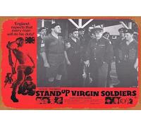 Zuhhgii Poster retrò classico del film Stand Up Virgin Soldiers Original Australian Lobby Card 8 Edward Woodward John LeMesurier Vintage Metal Tin Sign Old TV Film Poster Regalo Karaoke Bar Pub Club