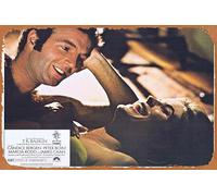 Zuhhgii Poster retrò classico del film T.R.BASKIN Original Lobby Card 5 Candice Bergen Peter Boyle Vintage Metal Tin Sign Old TV Film Poster Regalo Karaoke Bar Pub Club Piatti decorativi da parete Man
