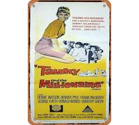 Zuhhgii Poster retrò classico del film Tammy and the Millionaire Debbie Watson Daybill, poster vintage in metallo con scritta "Old TV", idea regalo per karaoke, bar, pub, club, piatti decorativi da