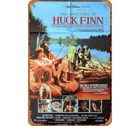 Zuhhgii Poster retrò classico del film The Adventures of Huck Finn originale poster del film Elijah Wood Vintage Metal Tin Sign Old TV Film Poster regalo Karaoke Bar Pub Club Piatti decorativi da