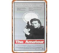 Zuhhgii Poster retrò classico del film THE AMATEUR originale Daybill Poster del film Christopher Plummer CIA Spionaggio SPY Vintage Metal Tin Sign Old TV Film Poster Regalo Karaoke Bar Pub Club