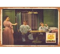 Zuhhgii Poster retrò classico del film THE BIG NOISE 1944 Lobby Card 3 Laurel e Hardy Vintage Metal Tin Sign Old TV Film Poster Regalo Karaoke Bar Pub Club Piatti Decorativi da Parete Man Cave Home