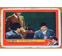 Zuhhgii Poster retrò classico del film THE BOSS Original Lobby Card 4 John Payne Film Noir Vintage Metal Tin Sign Old TV Film Poster Regalo Karaoke Bar Pub Club Piatti da parete decorativi Uomo Cave