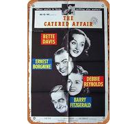 Zuhhgii Poster retrò classico del film THE CATERED AFFAIR originale US One sheet movie poster Bette Davis 1956 Vintage Metal Tin Sign Old TV Film Poster Regalo Karaoke Bar Pub Club Piatti da parete