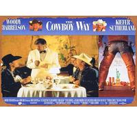 Zuhhgii Poster retrò classico del film THE COWBOY WAY Original Lobby Card 7 Woody Harrelson Kiefer Sutherland Dylan McDermott Vintage Metal Tin Sign Old TV Film Poster Regalo Karaoke Bar Pub Club