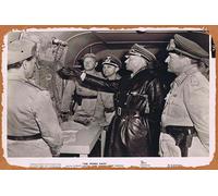Zuhhgii Poster retrò classico del film THE DESERT RATS 1953 Movie Still Photo 18 James Mason Rommel Plans Attack Vintage Metal Tin Sign Old TV Film Poster Regalo Karaoke Bar Pub Club Piatti decorativi