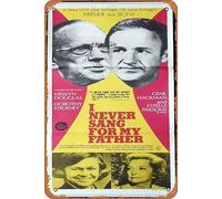Zuhhgii Poster retrò classico I Never Sang for My Father; poster originale del film Melvyn Douglas Gene Hackman, decorazione da parete in metallo, per karaoke, bar, grotta