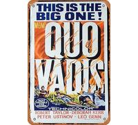 Zuhhgii Poster retrò del film QUO VADIS Robert Taylor, Deborah Kerr, Peter Ustinov 1964r, poster in metallo vintage per film e televisione, 20,3 x 30,5 cm, decorazione artistica da parete per musica