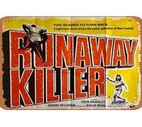 Zuhhgii Poster retrò del film Runaway Killer (Runaway) 1964, targa in metallo vintage del film vecchio stile classico come regalo per bar TV karaoke music club ristorante uomo grotta decorazione da
