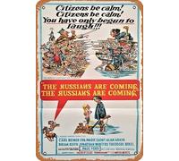 Zuhhgii Poster retrò del film Russians Are Coming! The Russians Are Coming!, The 1966 Targa in metallo vintage del film antico poster TV bar regalo karaoke music club ristorante uomo grotta parete