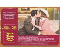 Zuhhgii Poster retrò del film SAME TIME NEXT YEAR Original Lobby Card 4 Ellen Burstyn Alan Alda targa in latta 20 x 30 cm, vintage del film vecchio poster in metallo cartello bar regalo karaoke club