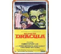 Zuhhgii Poster retrò del film SCARS OF DRACULA originale poster del film Christopher Lee Hammer Horror, targa in metallo 20 x 30 cm, vintage del film vecchio poster in metallo regalo bar karaoke club