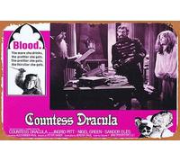 Zuhhgii Poster vintage classico del film Contea Dracula Lobby Card 6 Hammer Horror Ingrid Pitt in metallo poster TV poster regalo karaoke bar pub club piatti decorativi da parete uomo grotta