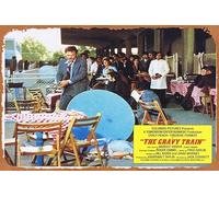 Zuhhgii Poster vintage classico del film in latta The Gravy Train Original Lobby Card 7 Stacy Keach Frederic Forrest retrò metallo film TV poster regalo karaoke bar pub club piatti decorativi da