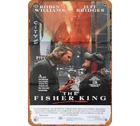 Zuhhgii Poster vintage classico del film The Fisher King, poster originale del film Robin Williams Jeff Bridges retrò in metallo TV poster regalo karaoke bar pub club piatti decorativi da parete uomo