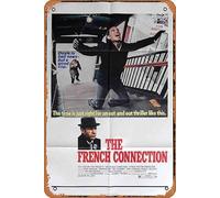 Zuhhgii Poster vintage classico del film The FRENCH CONNECTION originale poster del film Gene Hackman Roy Scheider retrò metallo film TV poster regalo karaoke bar pub club parete decorativa