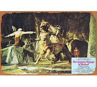 Zuhhgii Poster vintage classico del film The Golden Voyage of Sinbad, biglietto originale della hall di 5 Ray Harryhausen, poster in metallo per TV, idea regalo, karaoke, bar, pub, club, piatti