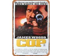 Zuhhgii Poster vintage classico vecchio film COP originale Daybill Poster del film James Woods Lesley Ann Warren Charles Durning Poster in metallo latta TV poster regalo karaoke bar pub club piatti