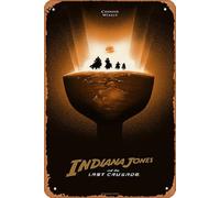 Zuhhgii Poster vintage del film Indiana Jones e l'ultima crociata, decorazione artistica da parete, poster musicale per bar, pub, caffetteria, parete, cucina, bagno, karaoke, decorazione retrò, 20,3 x