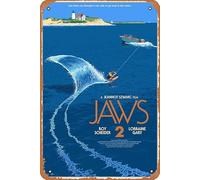 Zuhhgii Poster vintage del film Jaws 2, decorazione artistica da parete, poster musicale per bar, pub, caffetteria, parete, cucina, bagno, karaoke, decorazione retrò, arte 20,3 x 30,5 cm