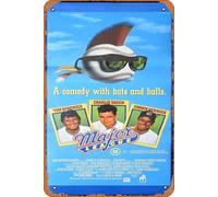 Zuhhgii Poster vintage del film MAJOR LEAGUE Poster originale del film Tom Berenger Charlie Sheen Targa in metallo, retro del classico vecchio film, cartello in metallo per TV Bar Wall Club Restaurant