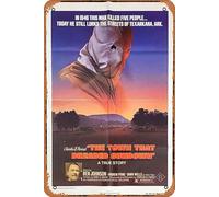Zuhhgii Poster vintage del film The Town That Dreed Sundown Original One Sheet Movie Poster horror Retro of Classic Old Film Poster Targa in metallo TV Bar Wall Club Restaurant Man Cave Wall