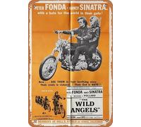 Zuhhgii Poster vintage del film Wild Angels, The Late 1960's Tin Sign, Retro of Classic Old Film Poster Metal Sign Bar Gift Karaoke Club Man Grotta Decorazione da parete 20 x 30 cm.